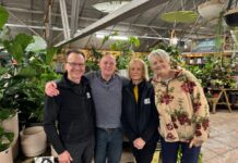 British Garden Centres acquires 74th site British Garden Centres' Charles Stubbs with Neil Grant, Helen Watson and Linda Grant of Ferndale