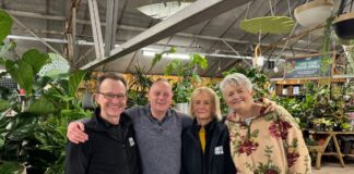 British Garden Centres acquires 74th site British Garden Centres' Charles Stubbs with Neil Grant, Helen Watson and Linda Grant of Ferndale