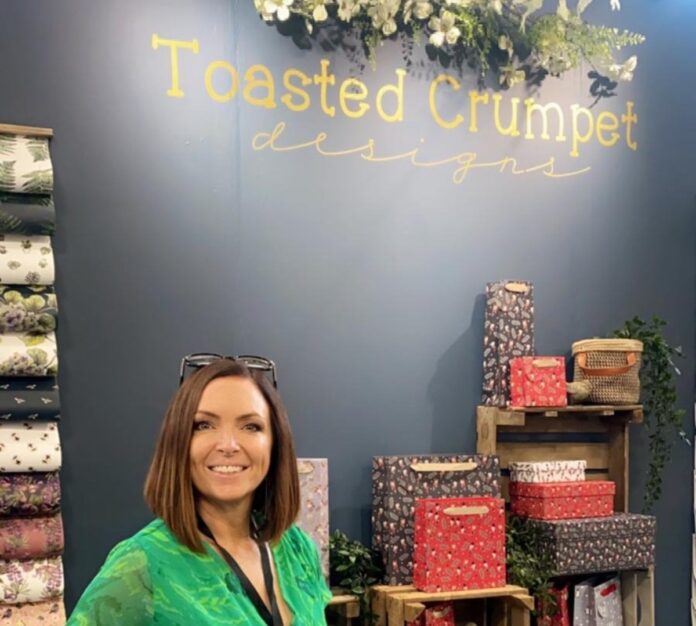 Jo at Trade Show (1) Jo Clarke, founder of Toasted Crumpet