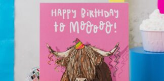 A-moo-sing card is bestseller Lovely Paper Stuff Highland Cow card