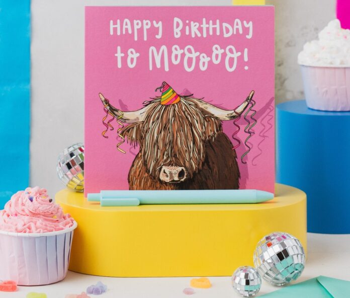 Lovely Paper Stuff Highland Cow card