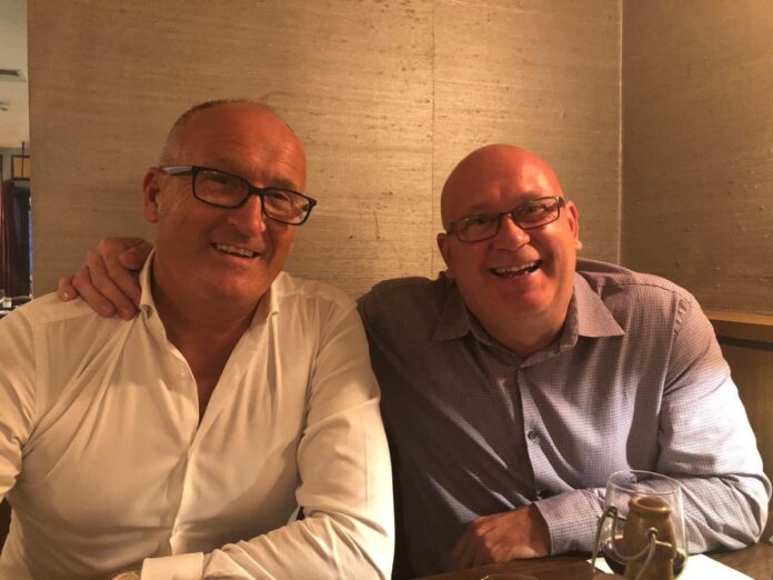 Rod Brown (left) and Carl Salt, co-owners of Words ‘n’ Wishes